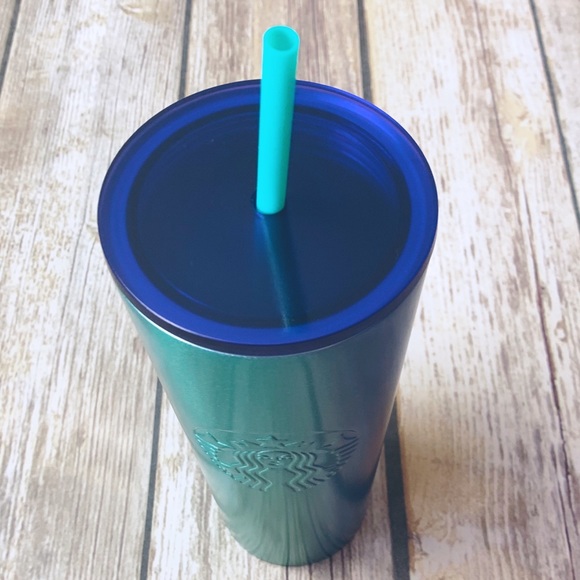 * STARBUCKS Blue Green Mermaid Tumbler - Picture 7 of 8